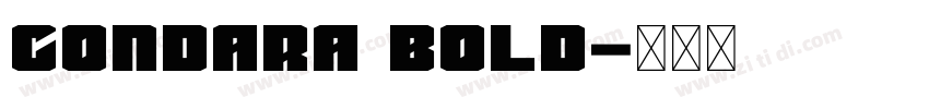 condara bold字体转换